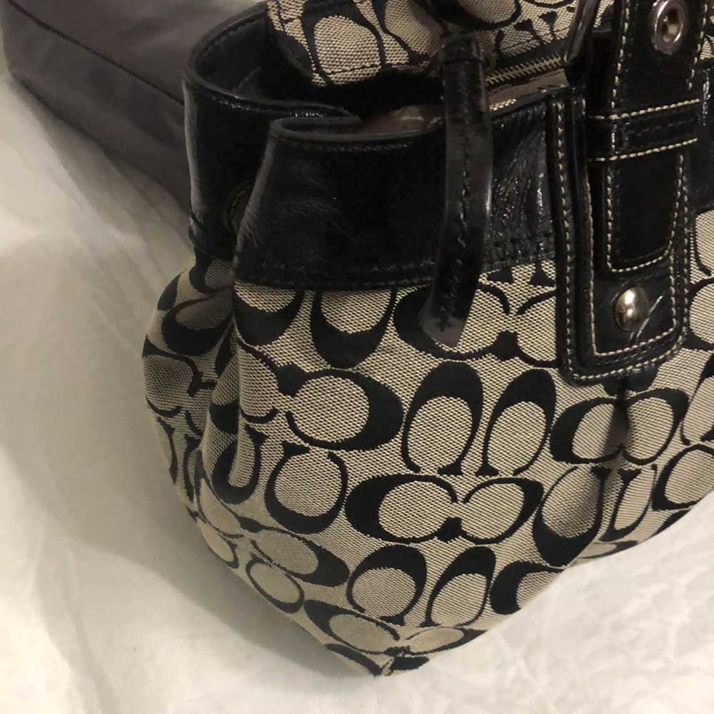 Coach Signature Canvas Shoulder Bag - Picture 2 of 12